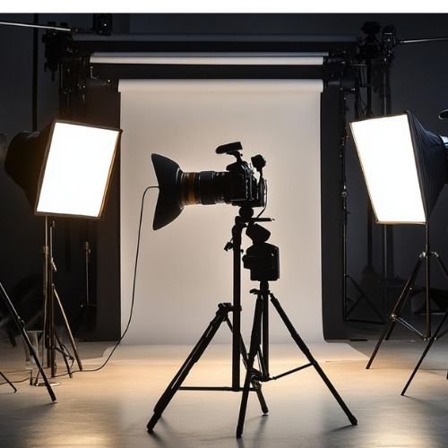 Digital Camera on Tripod