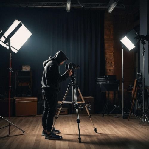 Digital Camera on Tripod