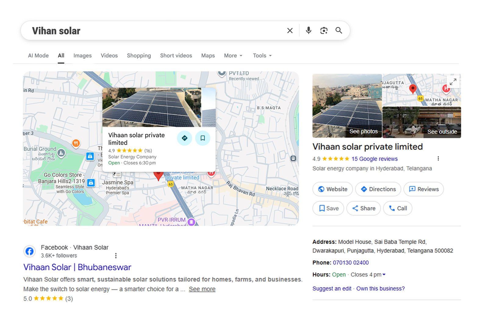 Vulcan Solar Google Business Profile